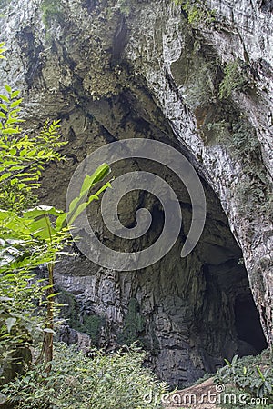 Backdoor of Hang En cave, the world 3rd largest cave Stock Photo